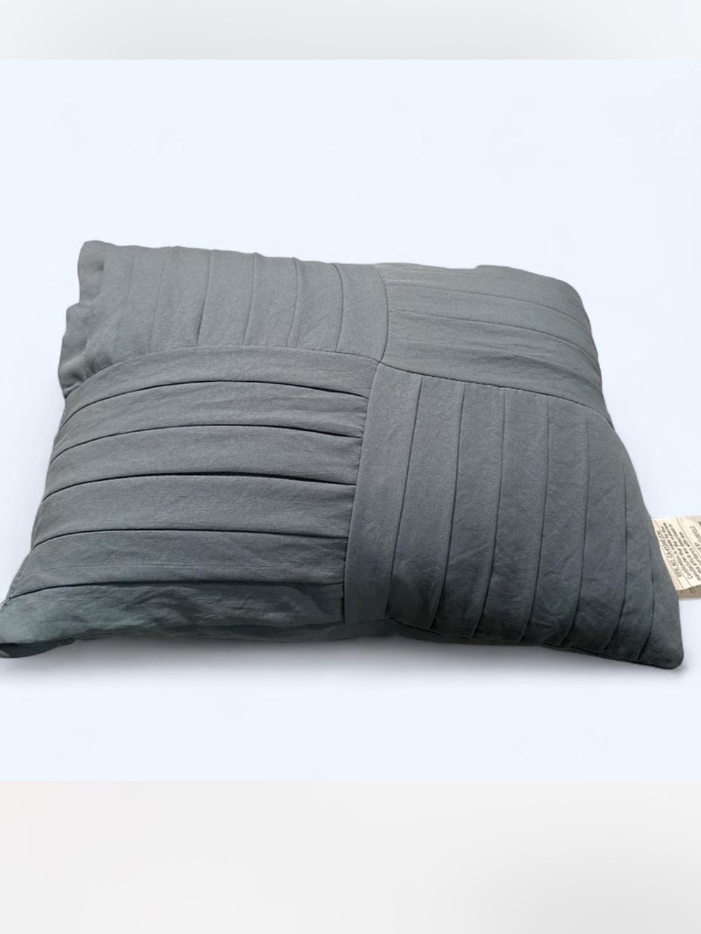 Blue Pleated Decorative Throw Pillow - Home Bedding 15”x11”